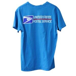 Gildan Blue Short Sleeve Tee Shirt USPS MEDIUM